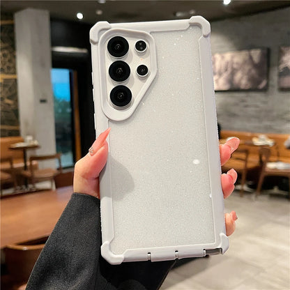 Shockproof bling glitter transparent silicone case samsung - product image