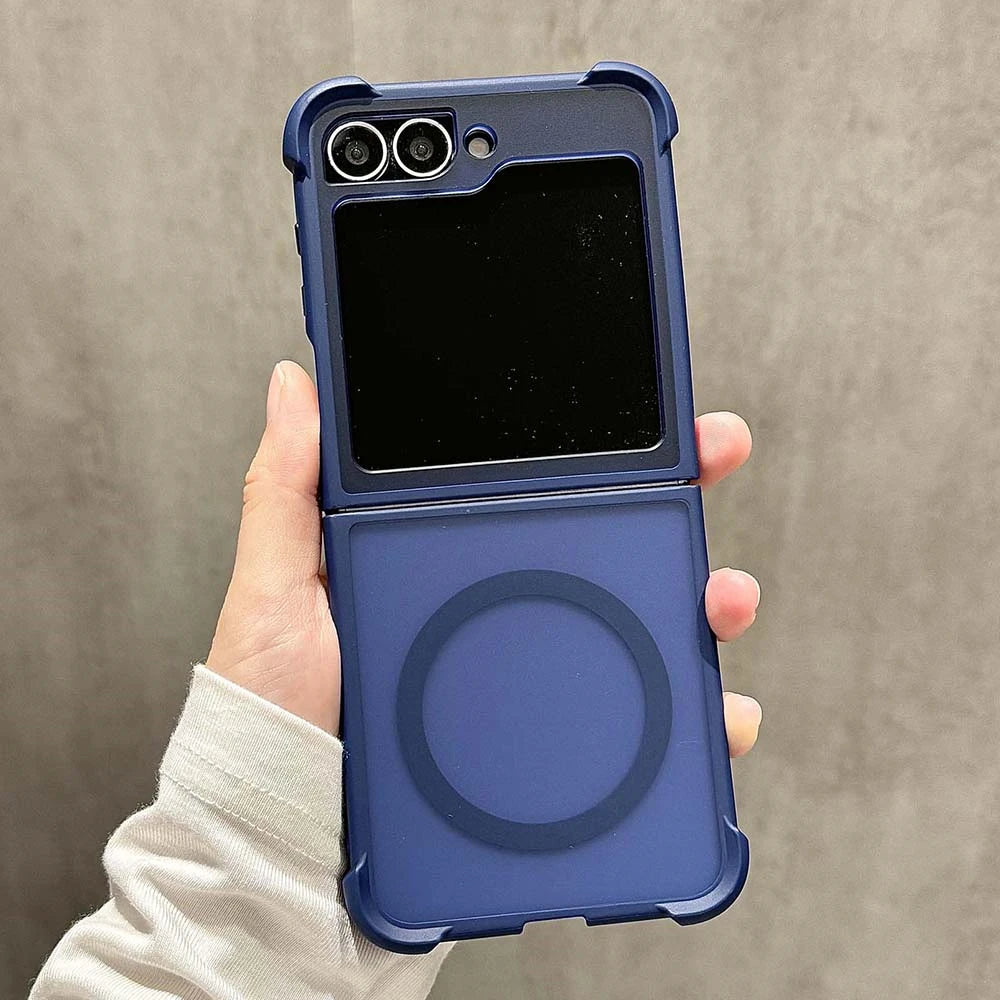 Shockproof matte magnetic wireless charging case samsung z flip - product image