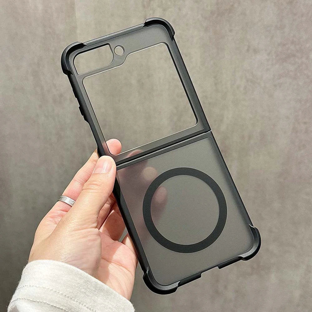 Shockproof matte magnetic wireless charging case samsung z flip - product image