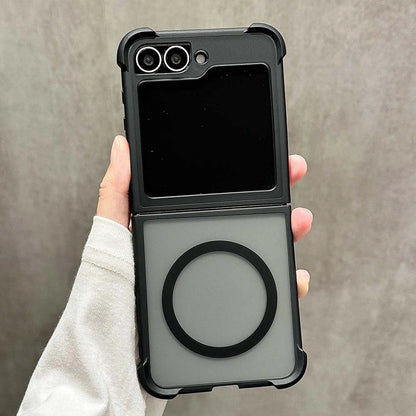 Shockproof matte magnetic wireless charging case samsung z flip - product image