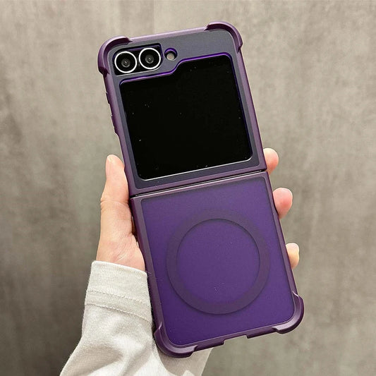 Shockproof matte magnetic wireless charging case samsung z flip - product image