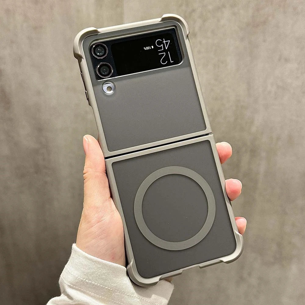 Shockproof matte magnetic wireless charging case samsung z flip - product image