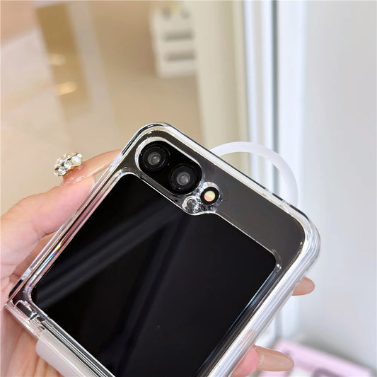 Silicone soft wrist strap ring holder transparent ultra thin case samsung z flip - product image