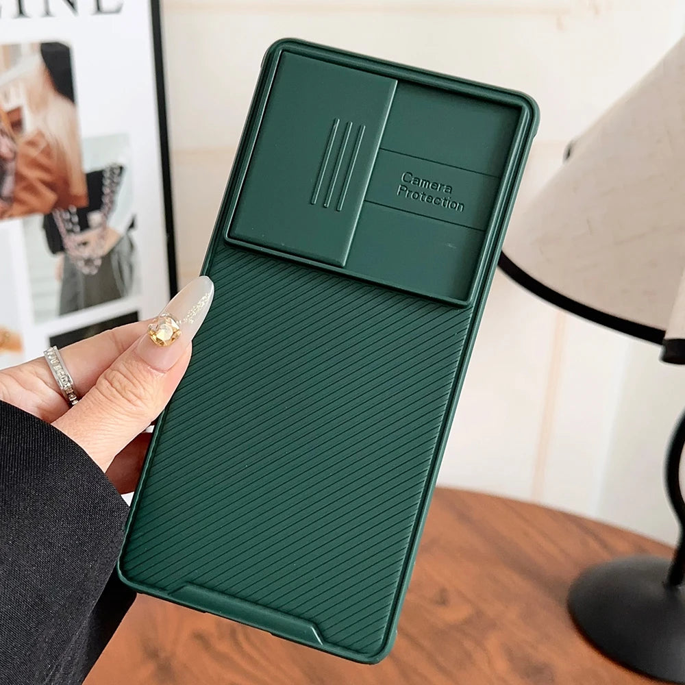 Slide camera lens protection magnetic silicone soft shockproof case samsung - product image