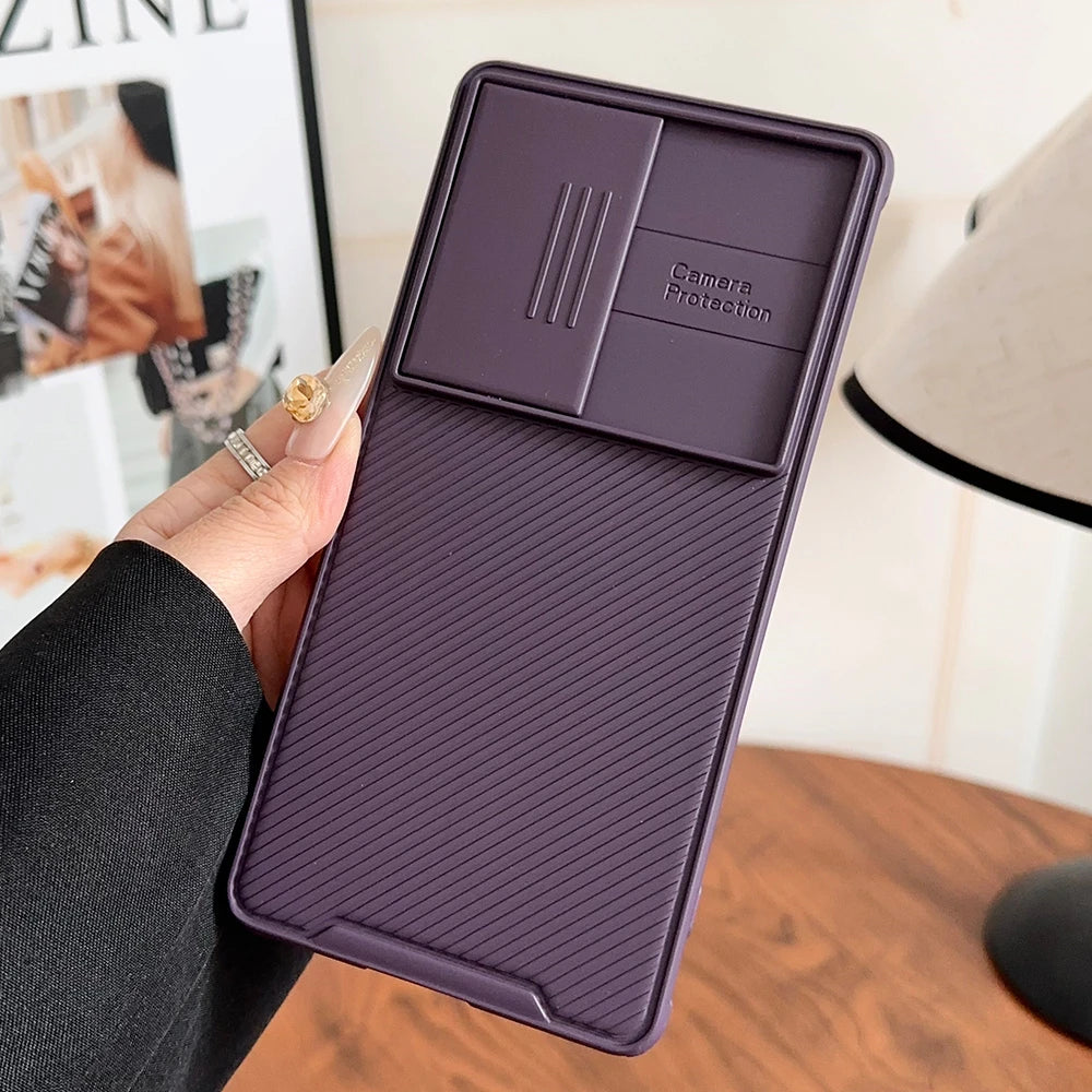 Slide camera lens protection magnetic silicone soft shockproof case samsung - product image