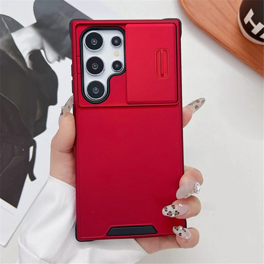 Slide camera lens protection soft silicone shockproof case samsung - product image