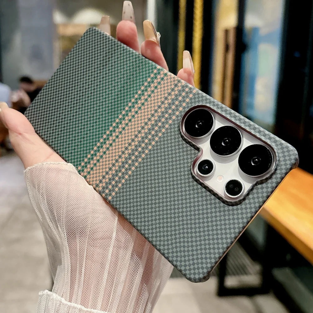 Slim carbon fiber magsafe magnetic shockproof hard case - product image