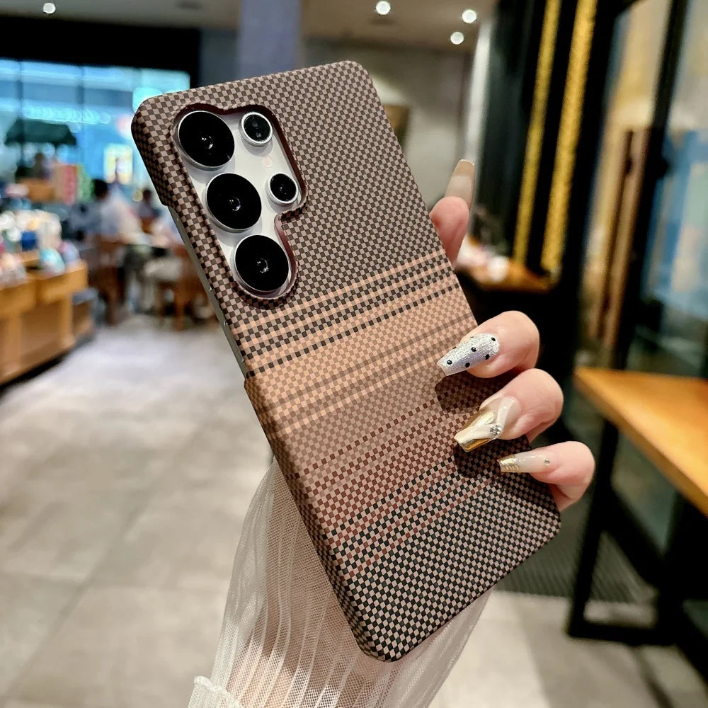 Slim carbon fiber magsafe magnetic shockproof hard case - product image