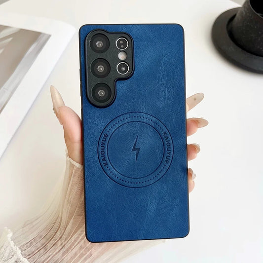 Soft silicone matte leather magnetic phone case samsung - product image