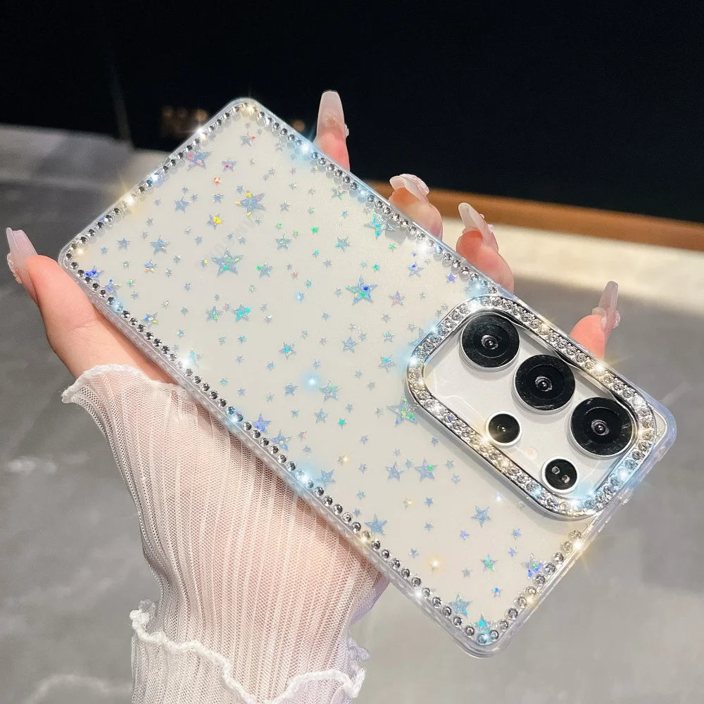 Sparkling diamond rhinestone soft clear case samsung - product image