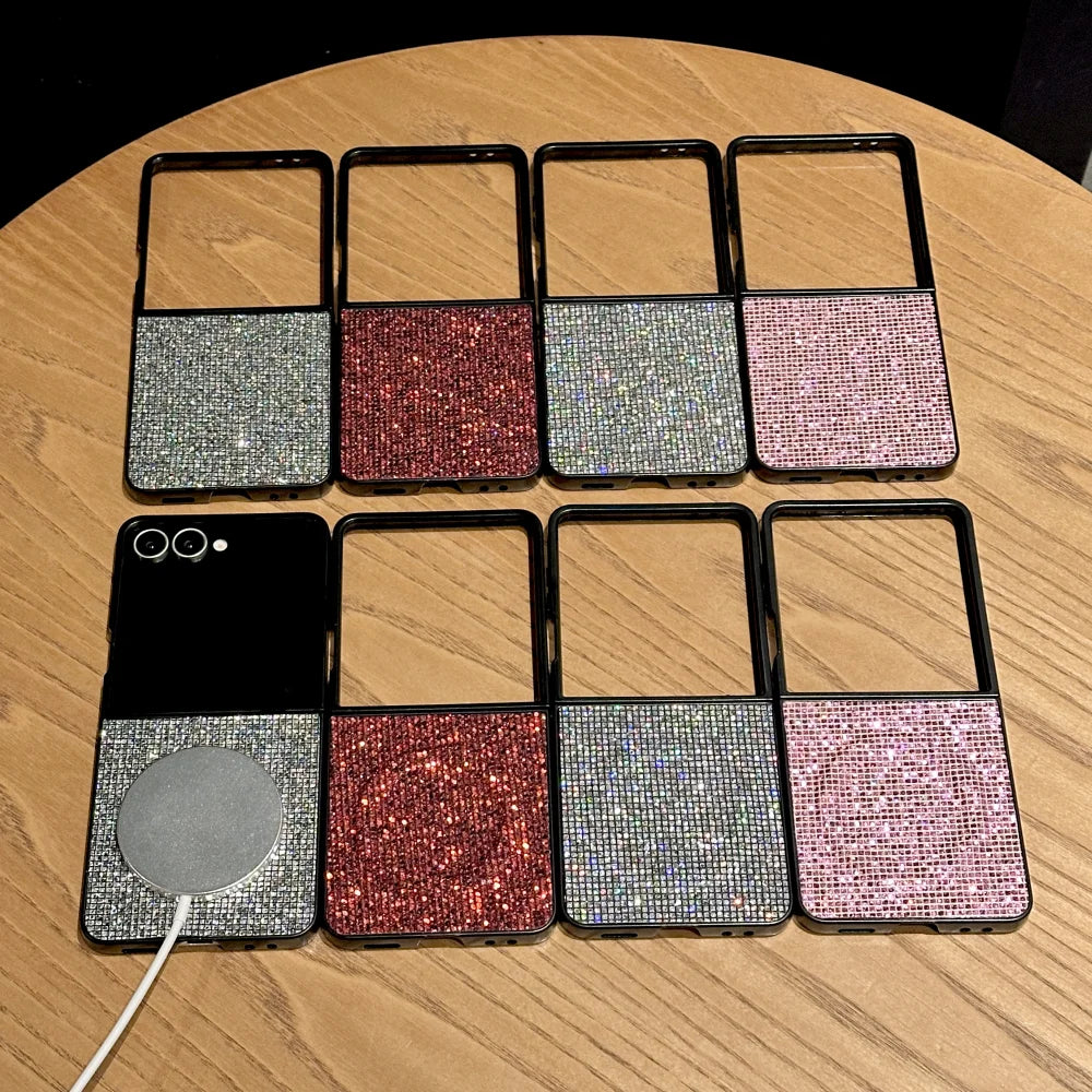 Sparkling diamond rhinestones magnetic case - product image