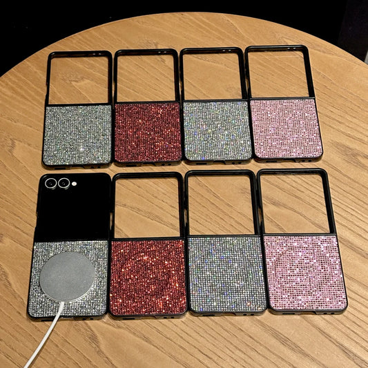 Sparkling diamond rhinestones magnetic case - product image