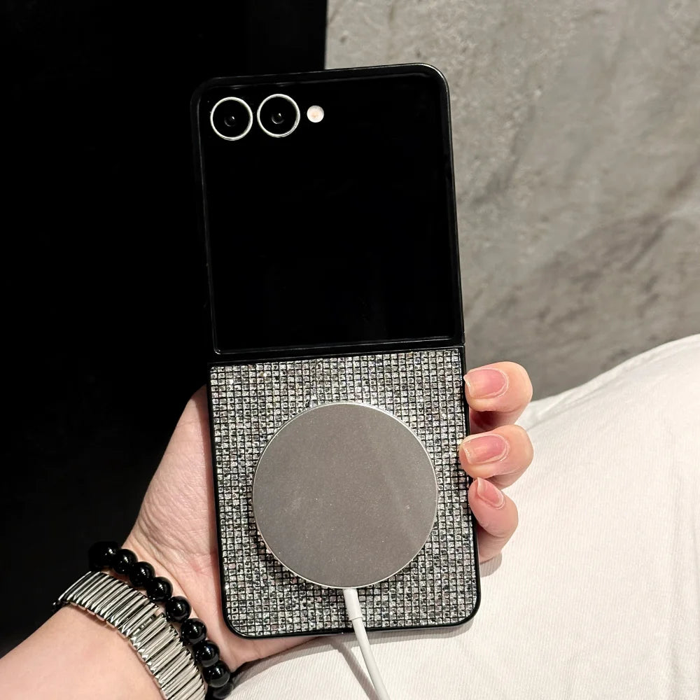 Sparkling diamond rhinestones magnetic case - product image