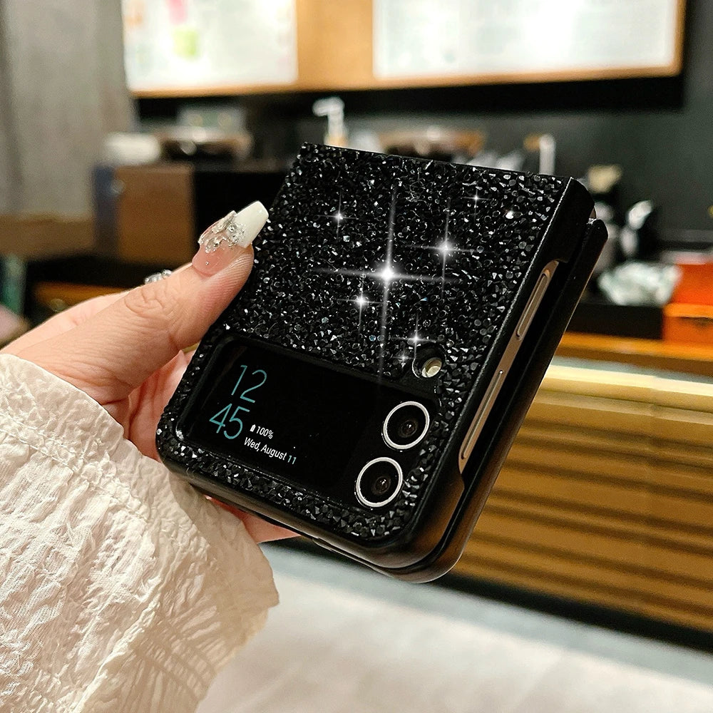 Sparkling diamond rhinestones shockproof soft case samsung z flip - product image