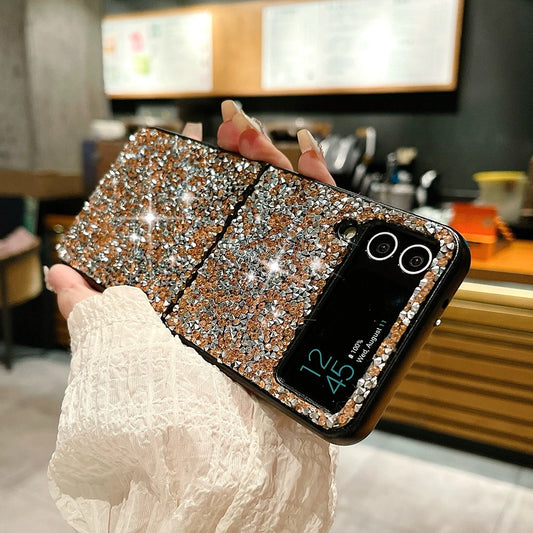 Sparkling diamond rhinestones shockproof soft case samsung z flip - product image