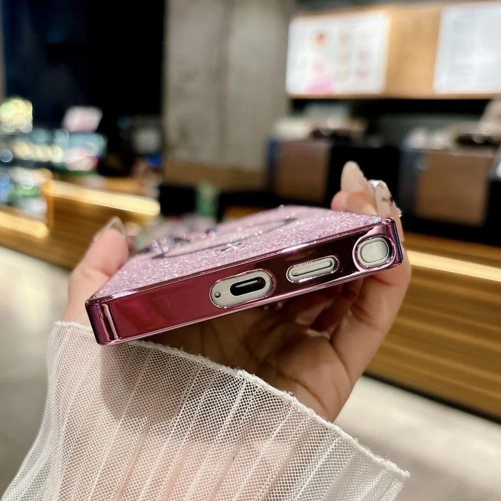 Sparkling rhinestones magnetic wireless charging shockproof case samsung - product image