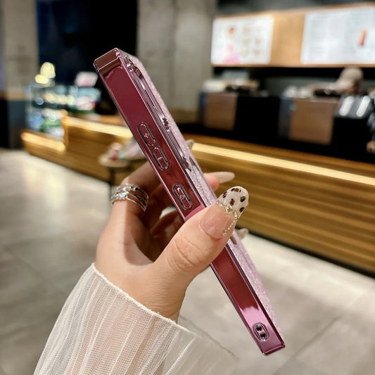 Sparkling rhinestones magnetic wireless charging shockproof case samsung - product image