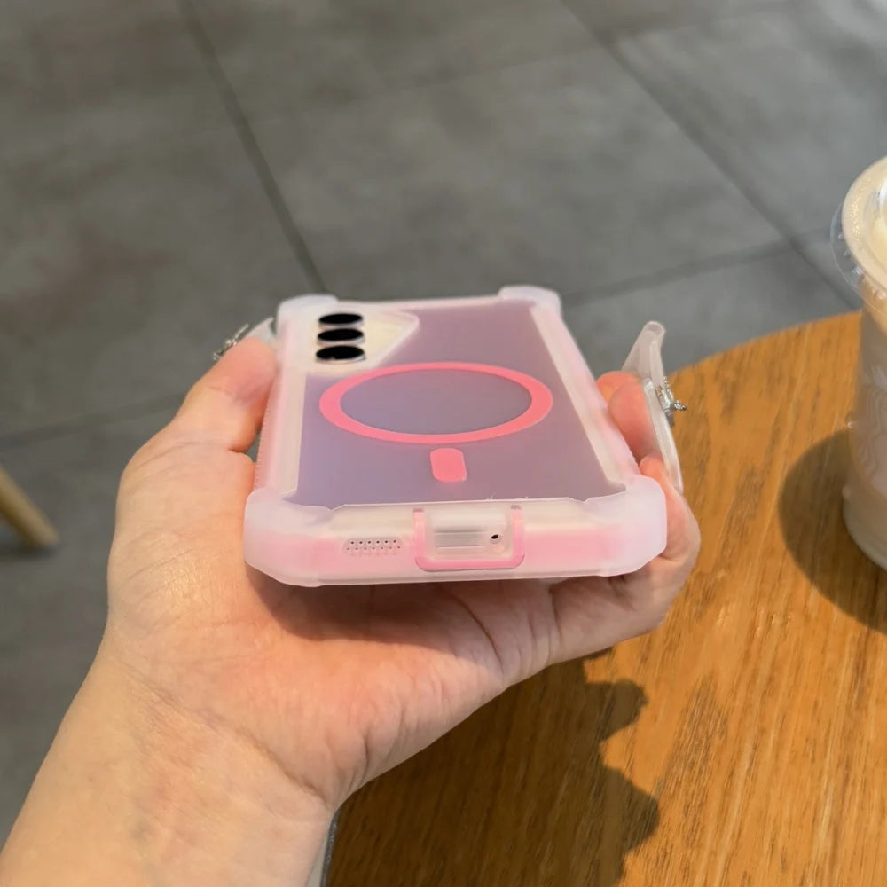 Thickened shockproof magnetic laser armor case samsung - product image