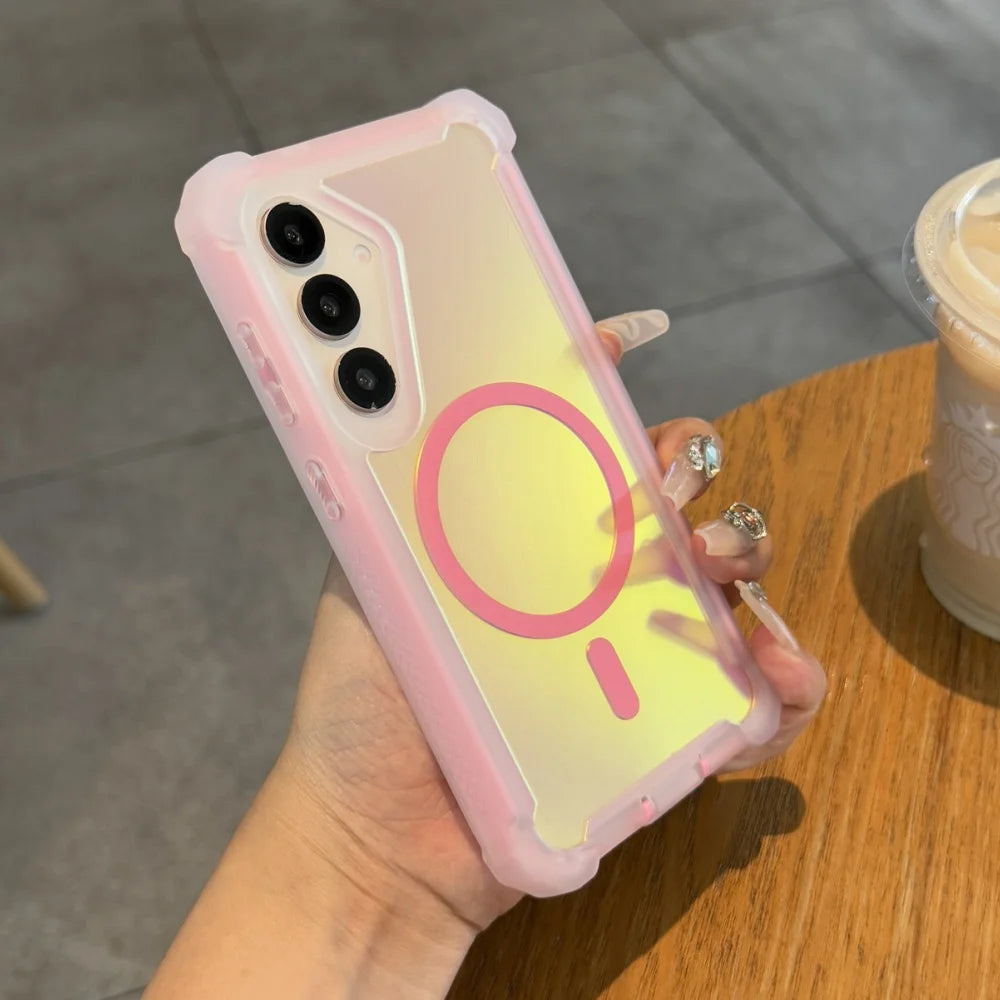 Thickened shockproof magnetic laser armor case samsung - product image