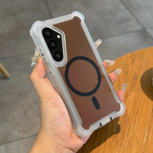 Thickened shockproof magnetic laser armor case samsung - product image