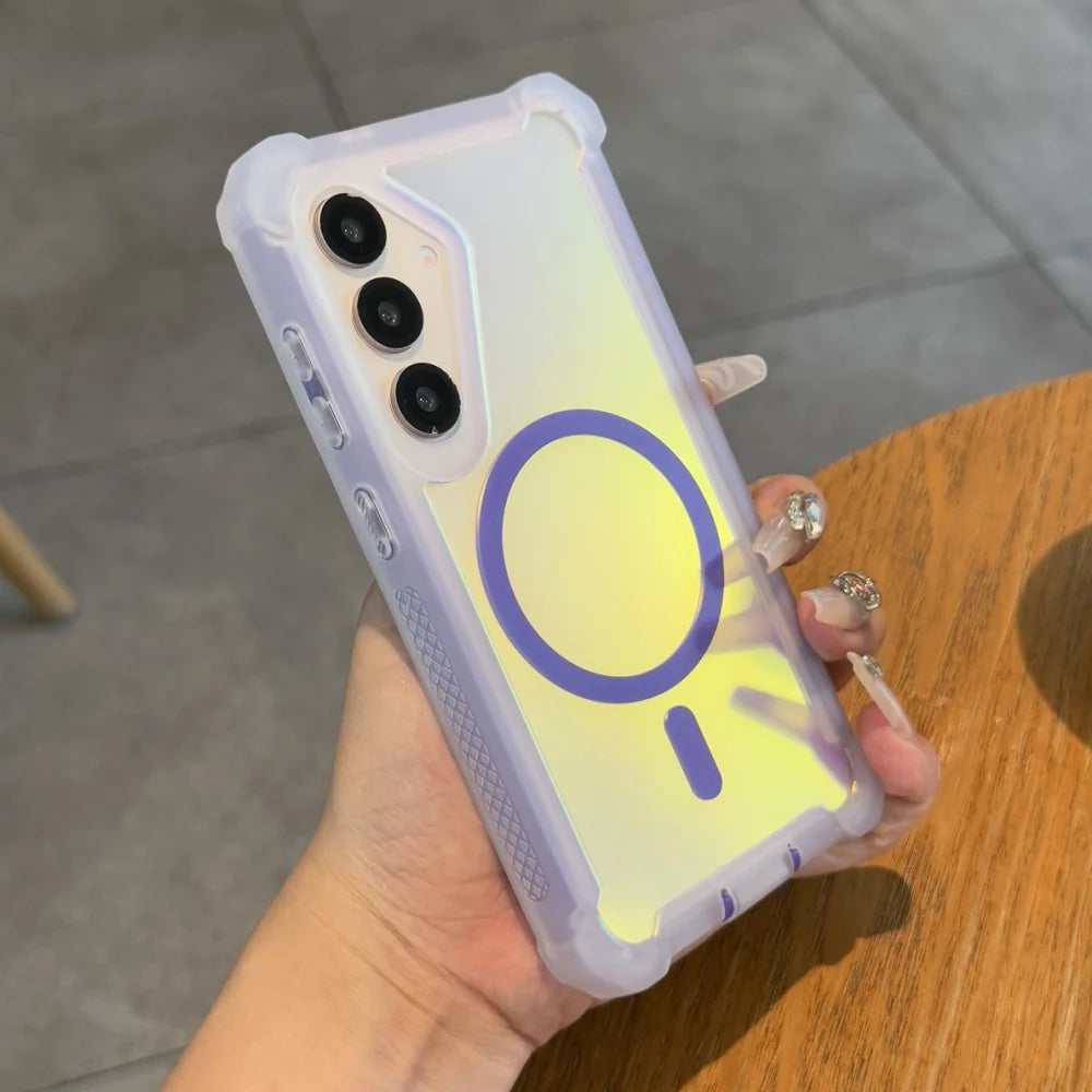 Thickened shockproof magnetic laser armor case samsung - product image