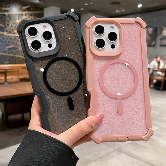 Thickened silicone glitter magnetic case - product image