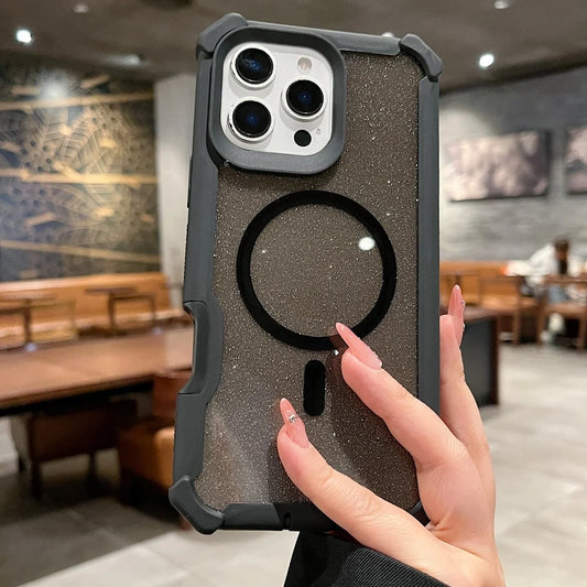 Thickened silicone glitter magnetic case - product image