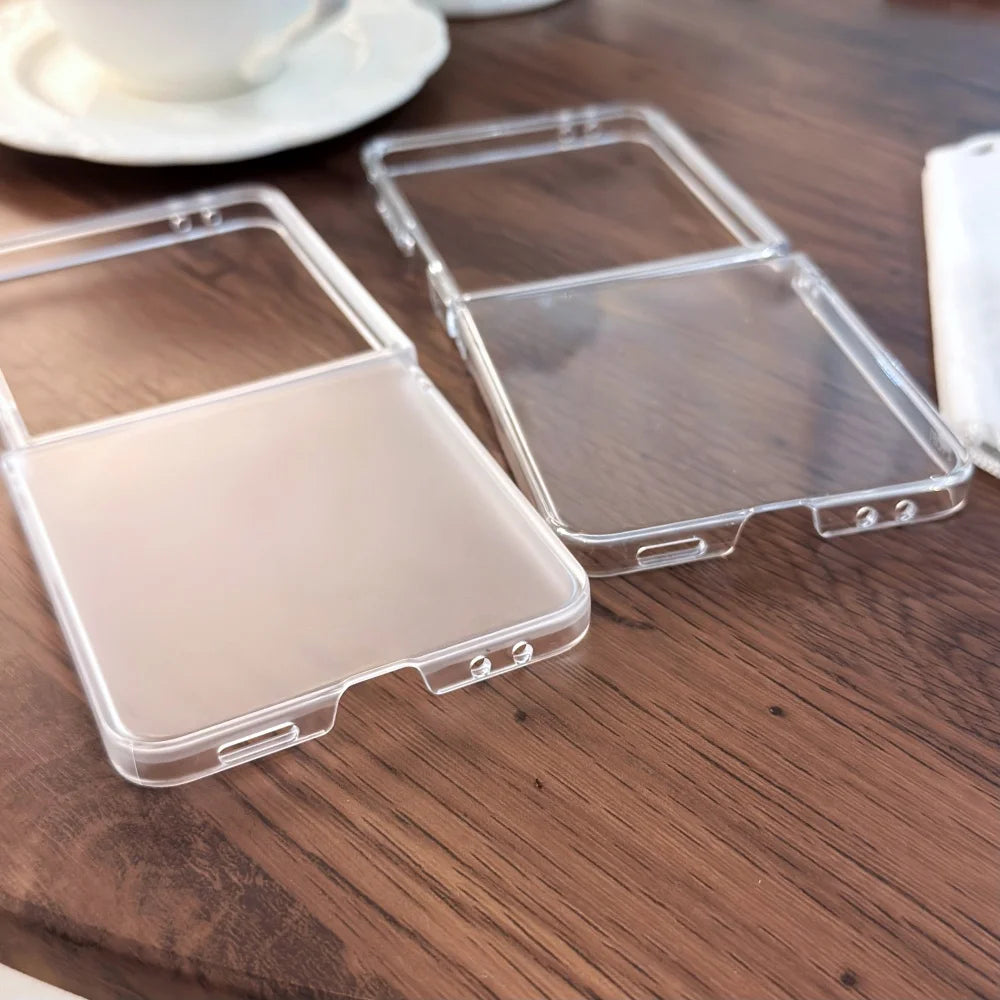 Translucent matte slim flip shockproof protection case samsung z flip - product image