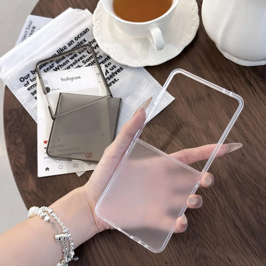 Translucent matte slim flip shockproof protection case samsung z flip - product image