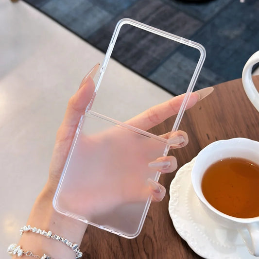 Translucent matte slim flip shockproof protection case samsung z flip - product image