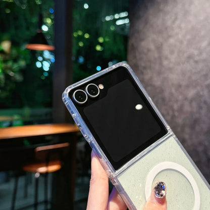 Transparent bling glitter magnetic soft bumper case - product image