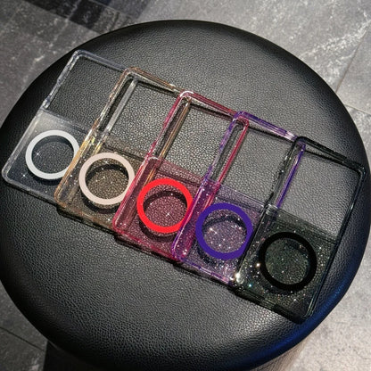 Transparent bling glitter magnetic soft bumper case - product image