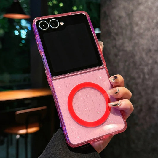 Transparent bling glitter magnetic soft bumper case - product image