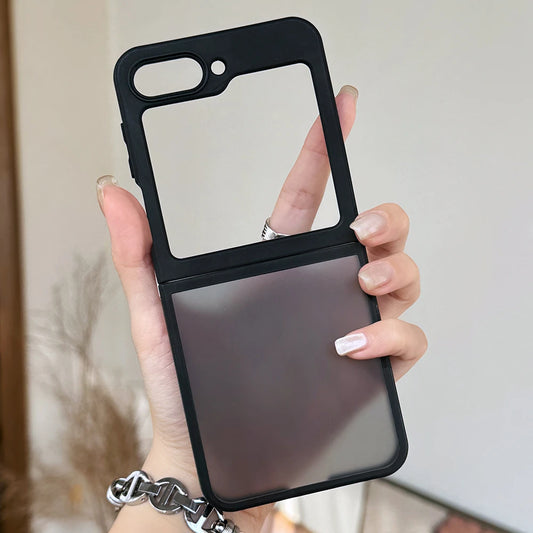 Transparent frosted matte shockproof acrylic hybrid case z flip - product image