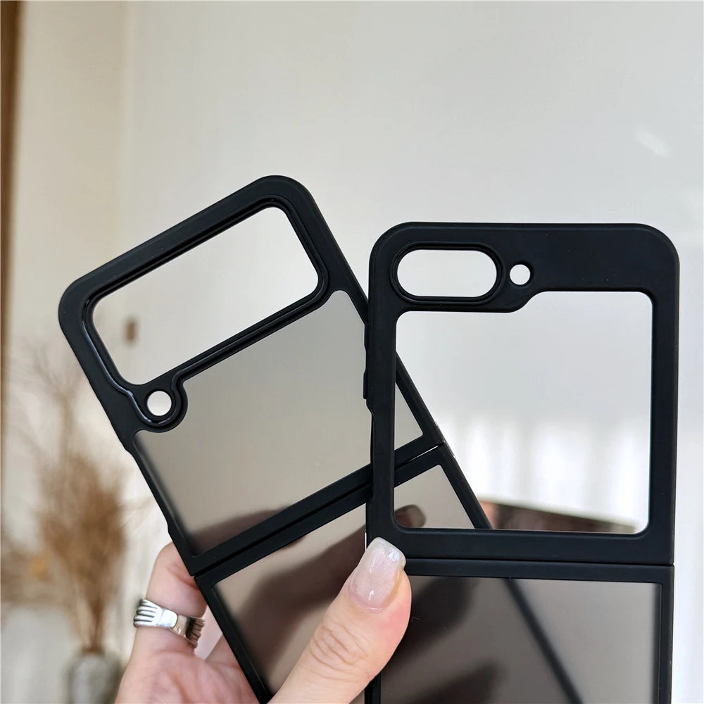 Transparent frosted matte shockproof acrylic hybrid case z flip - product image