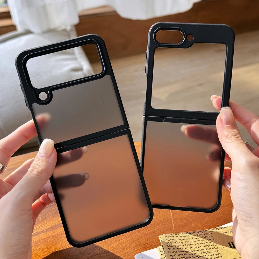 Transparent frosted matte shockproof acrylic hybrid case z flip - product image