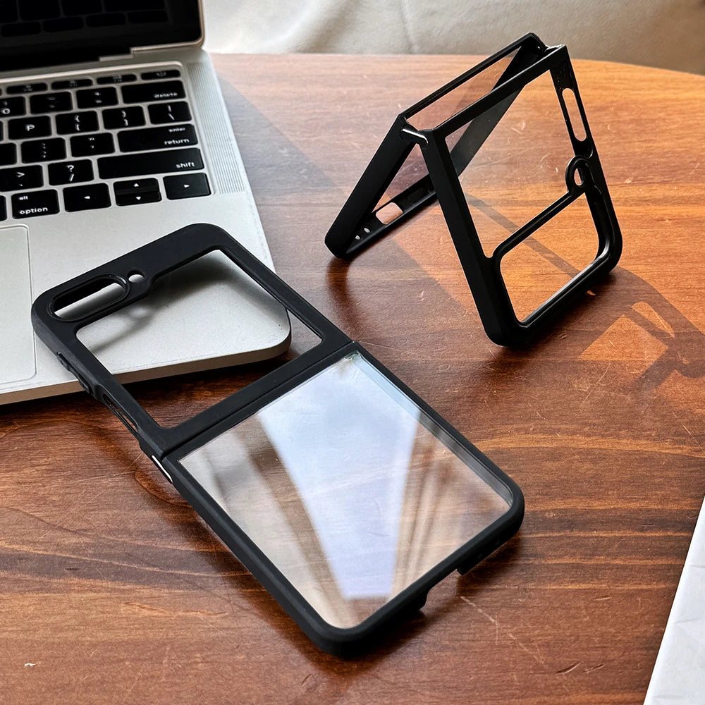 Transparent frosted matte shockproof acrylic hybrid case z flip - product image