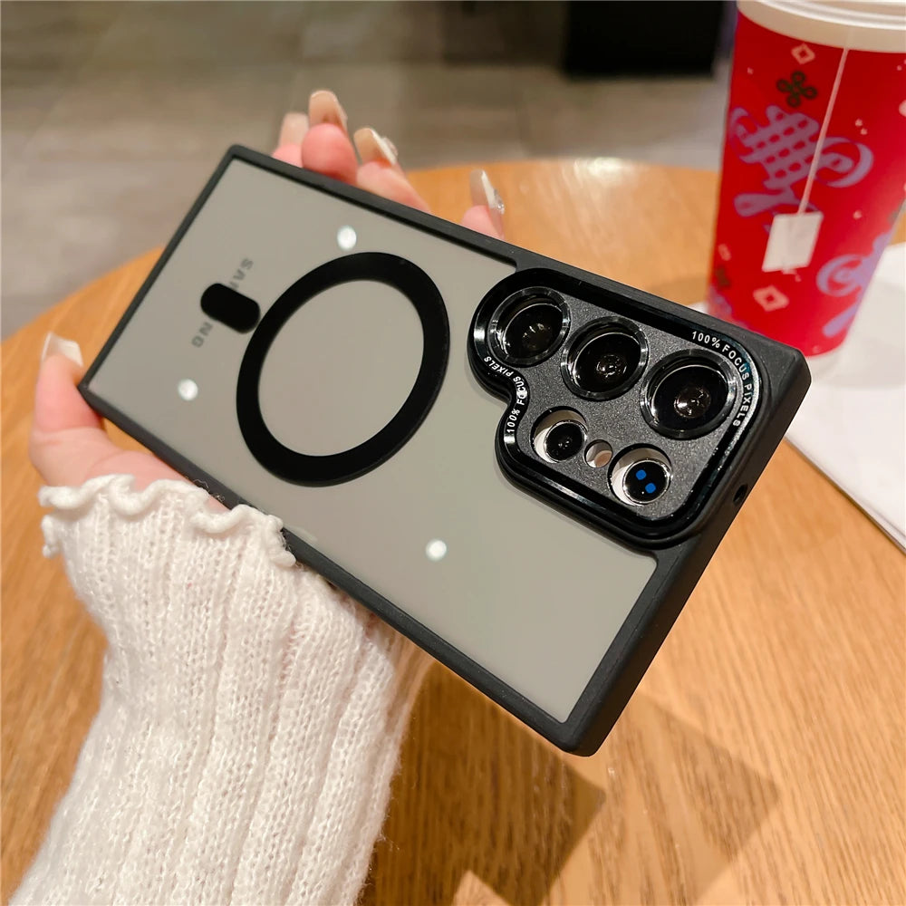 Transparent magnetic camera protection wireless case samsung - product image