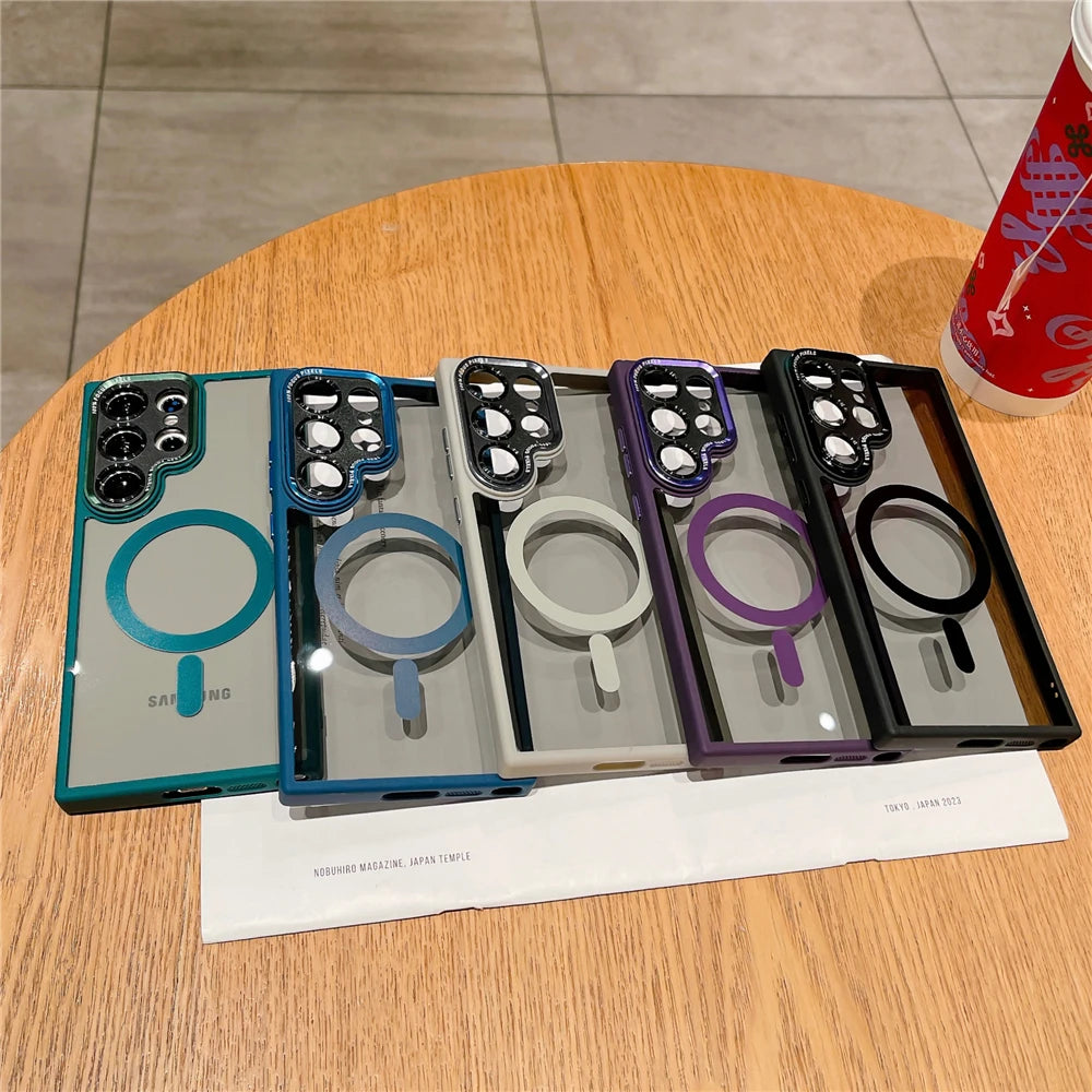 Transparent magnetic camera protection wireless case samsung - product image