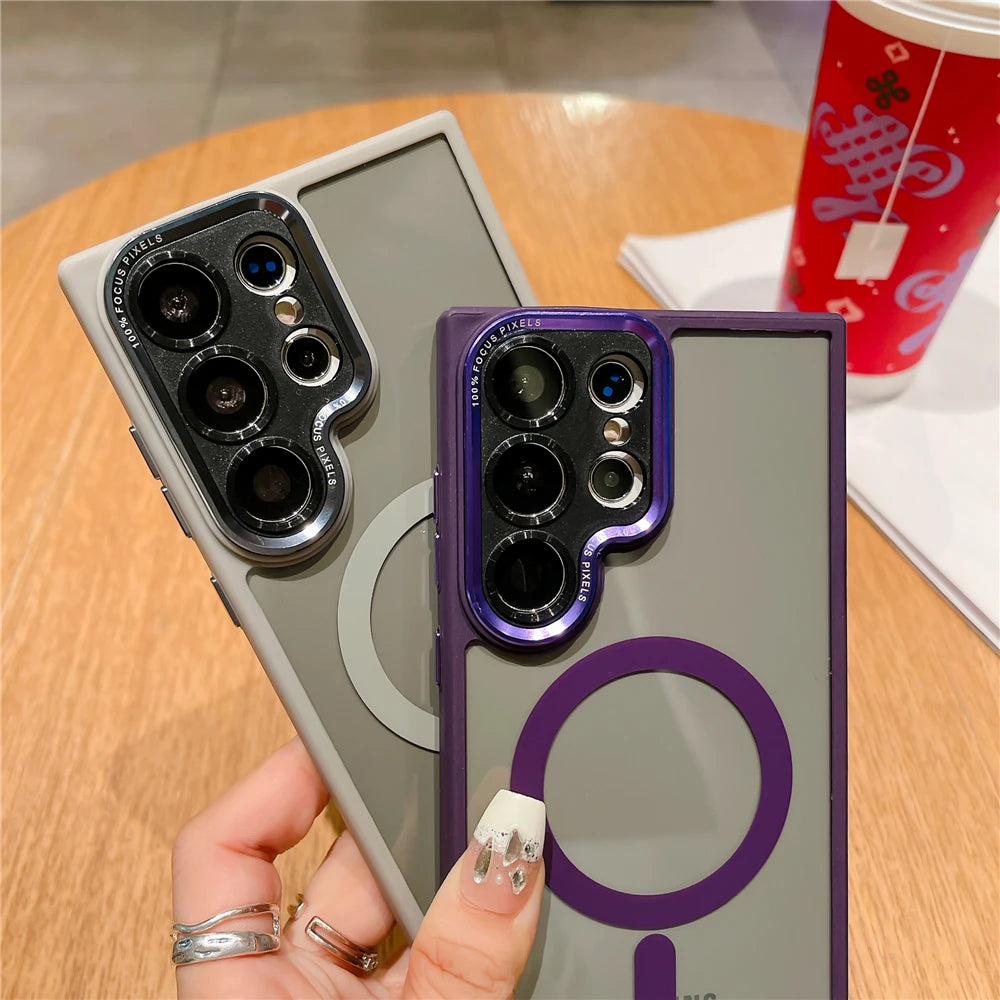 Transparent magnetic camera protection wireless case samsung - product image