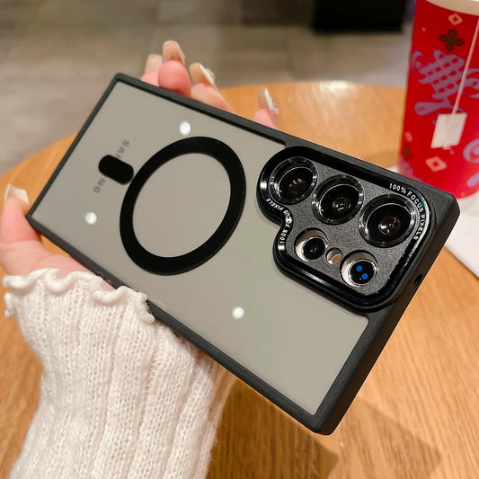 Transparent magnetic camera protection wireless case samsung - product image