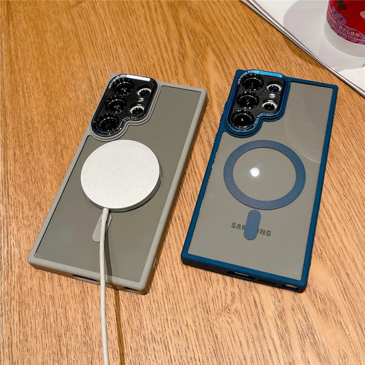 Transparent magnetic camera protection wireless case samsung - product image