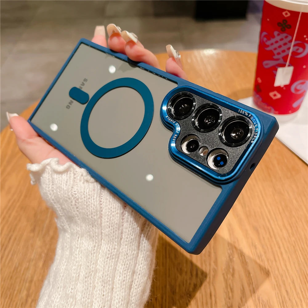 Transparent magnetic camera protection wireless case samsung - product image