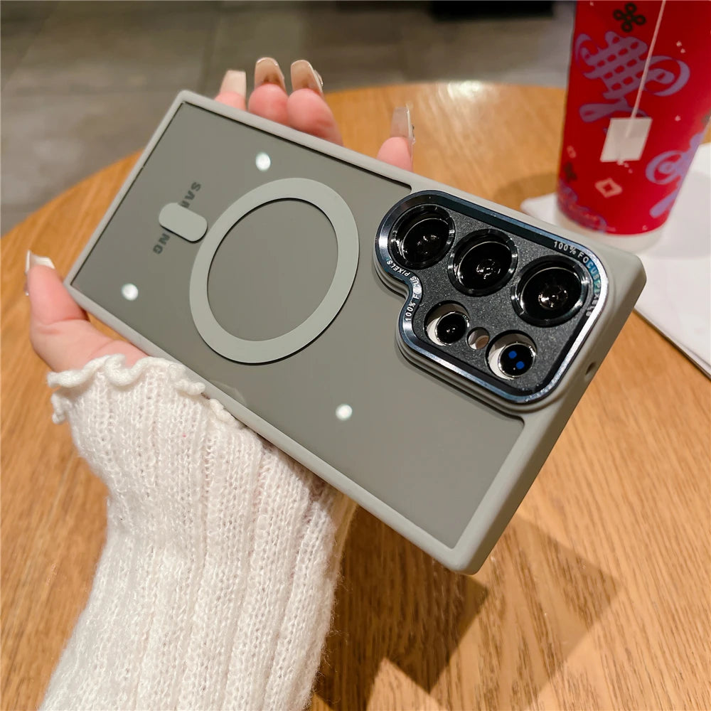 Transparent magnetic camera protection wireless case samsung - product image