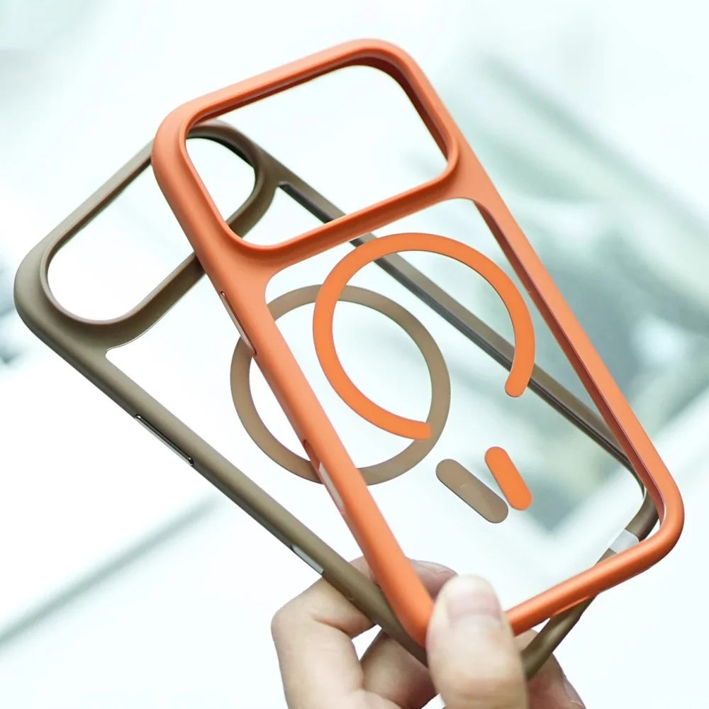 Transparent magnetic shockproof soft bumper case - product image