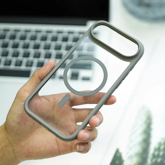 Transparent magnetic shockproof soft bumper case - product image