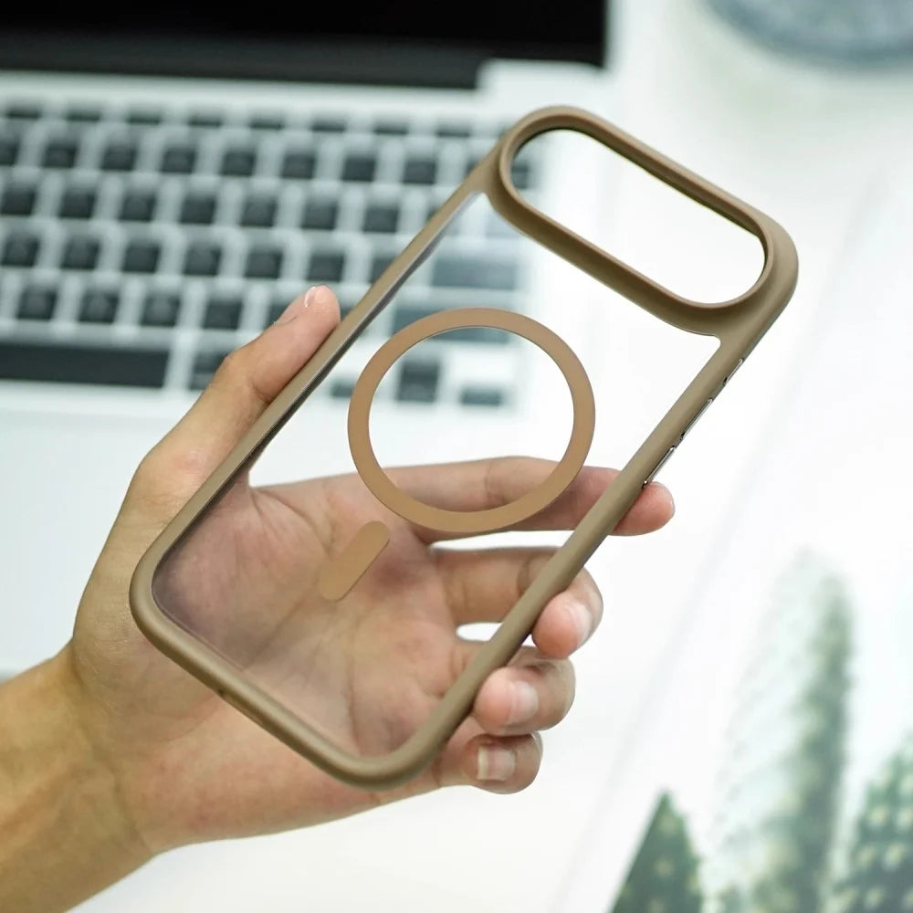 Transparent magnetic shockproof soft bumper case - product image