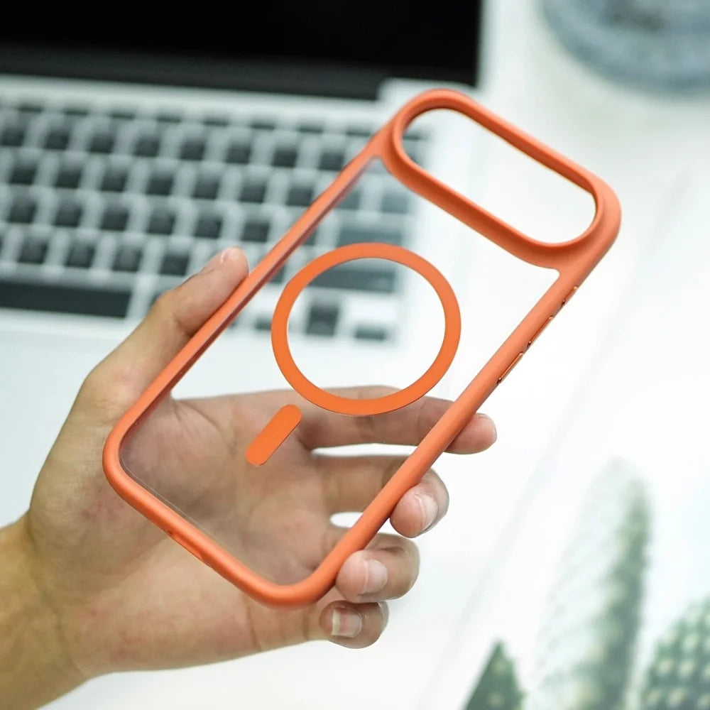 Transparent magnetic shockproof soft bumper case - product image