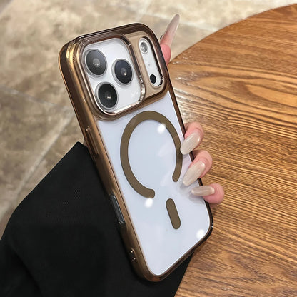 Transparent magnetic wireless charging hard bumper case - product image