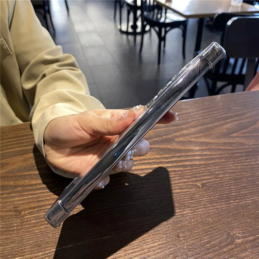 Transparent shockproof magnetic plating soft wireless charging case - product image